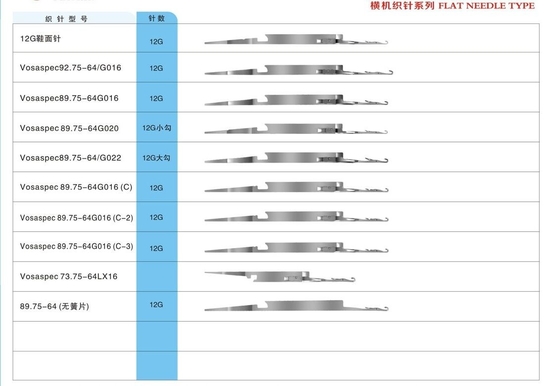 12G Computerized Flat Knitting Machine Spare Parts  Stanger Machine Knitting Needles